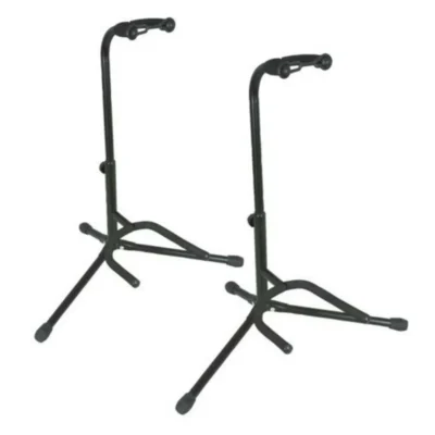 2 x Tubular style heavy duty guitar stand Fits electric Acoustic or Bass Guitar