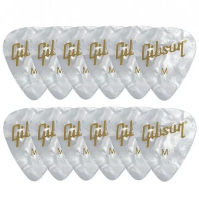Gibson APRW12-74M Pearloid Medium  - 12 Pack Guitar Picks