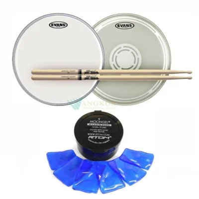 Evans 14" EC Reverse Dot Snare + Hazy side + Promark 5A + Moongel