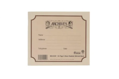 Archives Standard Bound Manuscript Paper Book, 6 Stave, 64 Pages