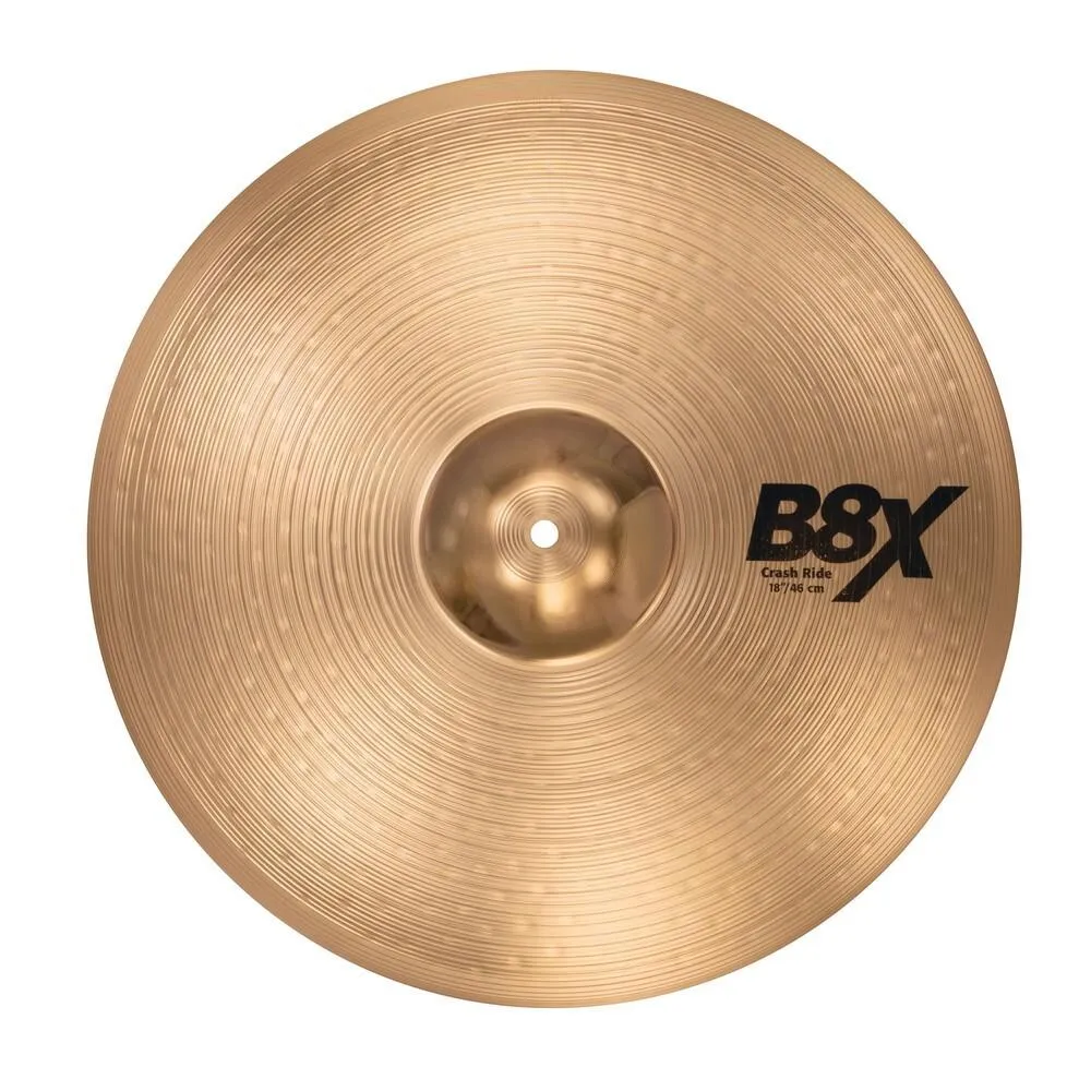 Sabian B8X41811X B8X Series Crash Ride Brilliant Finish B8 Bronze Cymbal 18in