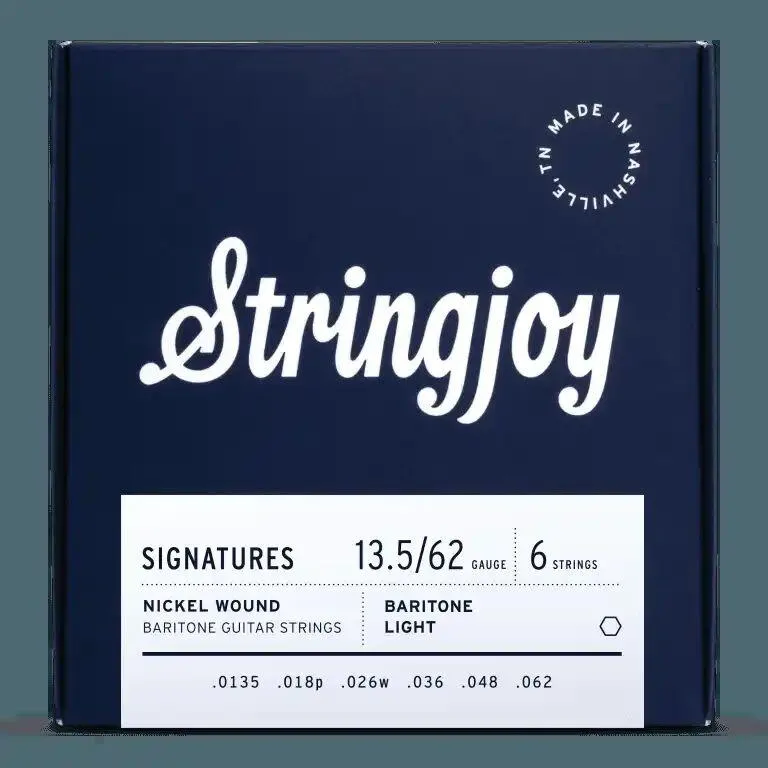 Stringjoy Signatures | Baritone Balanced 13.5-62 Nickel Wound Electric Guitar Strings
