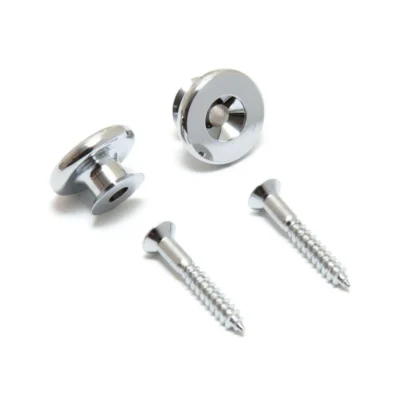 Big Bang Tone Guitar Oversize Strap Buttons - Chrome - Pair