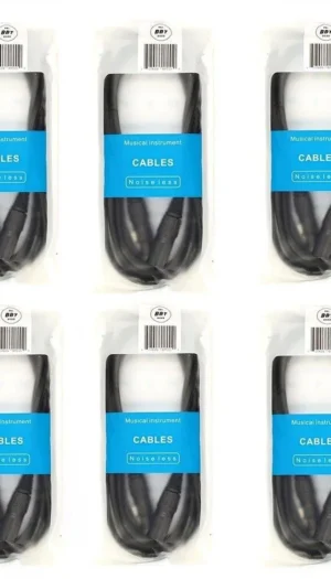 BBT Mic Cable 20FT ( 6m ) XLR Male to XLR Female 6 x  Microphone Cables