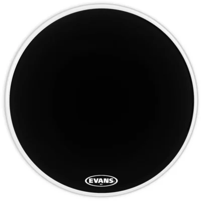 Evans MX1 Black Marching Bass Drum Head, 26 Inch