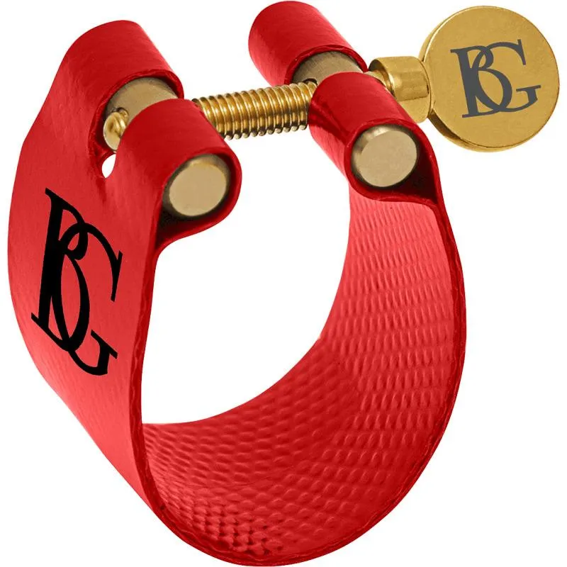 BG LFT9 Ligature with Cap for Tenor Saxophone - Flex Fabric Red Made in France