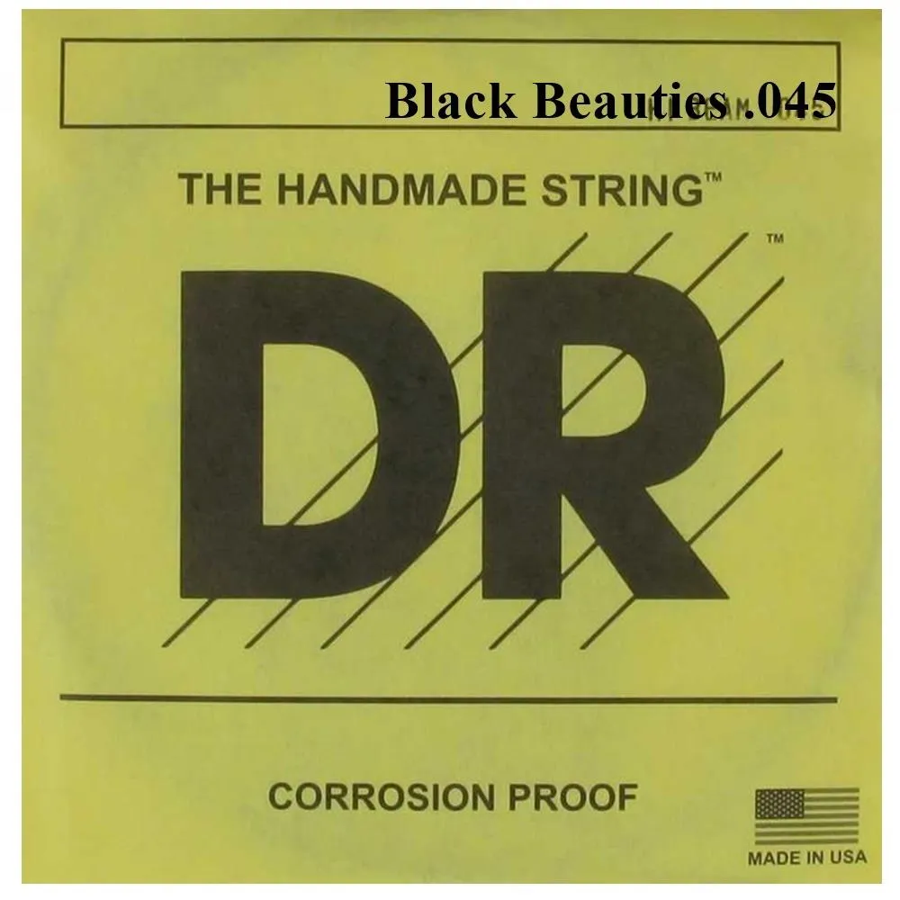 DR BLACK BEAUTIES Taper Coated Single Bass String .070 2nd - D
