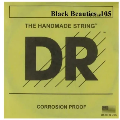 DR Black Beauties Coated Bass Single Guitar B String .125 - 5TH
