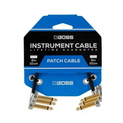 BOSS BPC-4-3 Patch Cables Pancake Plugs 4in -  3pk