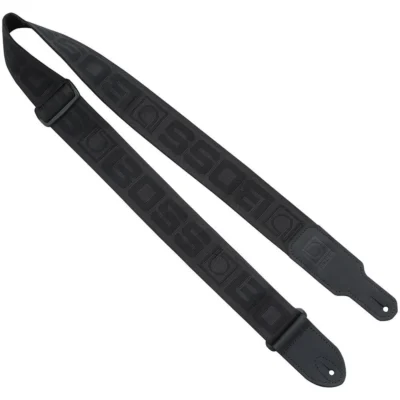 Boss BSM20BB Monogram Guitar Strap (Black w/ Black Logo)
