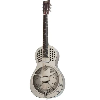 Bourbon Street P1C-N Parlour Style Resonator Guitar w/ Pickup & Case