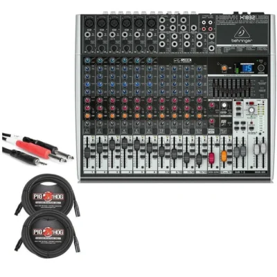 Behringer Xenyx X1832USB 18-Input USB Mixer with XLR and Stereo Breakout Cables