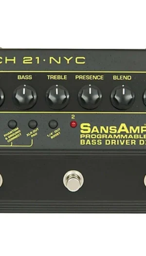 Tech 21 SansAmp Programmable 3 channel Bass Driver DI Guitar Effects Pedal
