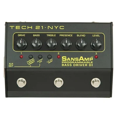 Tech 21 SansAmp Programmable 3 channel  Bass Driver DI Guitar Effects Pedal