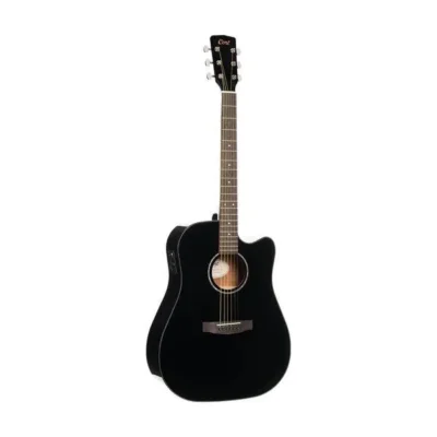 Cort Earth 60CE Acoustic / Electric Guitar - Cutaway - Black - Solid Top