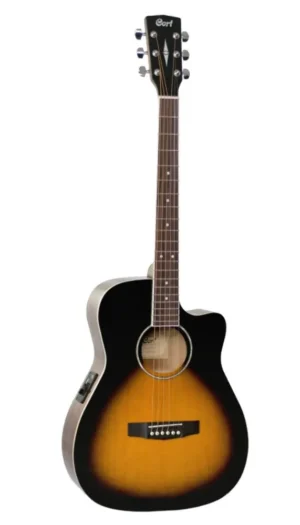 Cort  AF520CE VS Cutaway Acoustic / Electric Guitar Vintage Sunburst  C/w Pickup