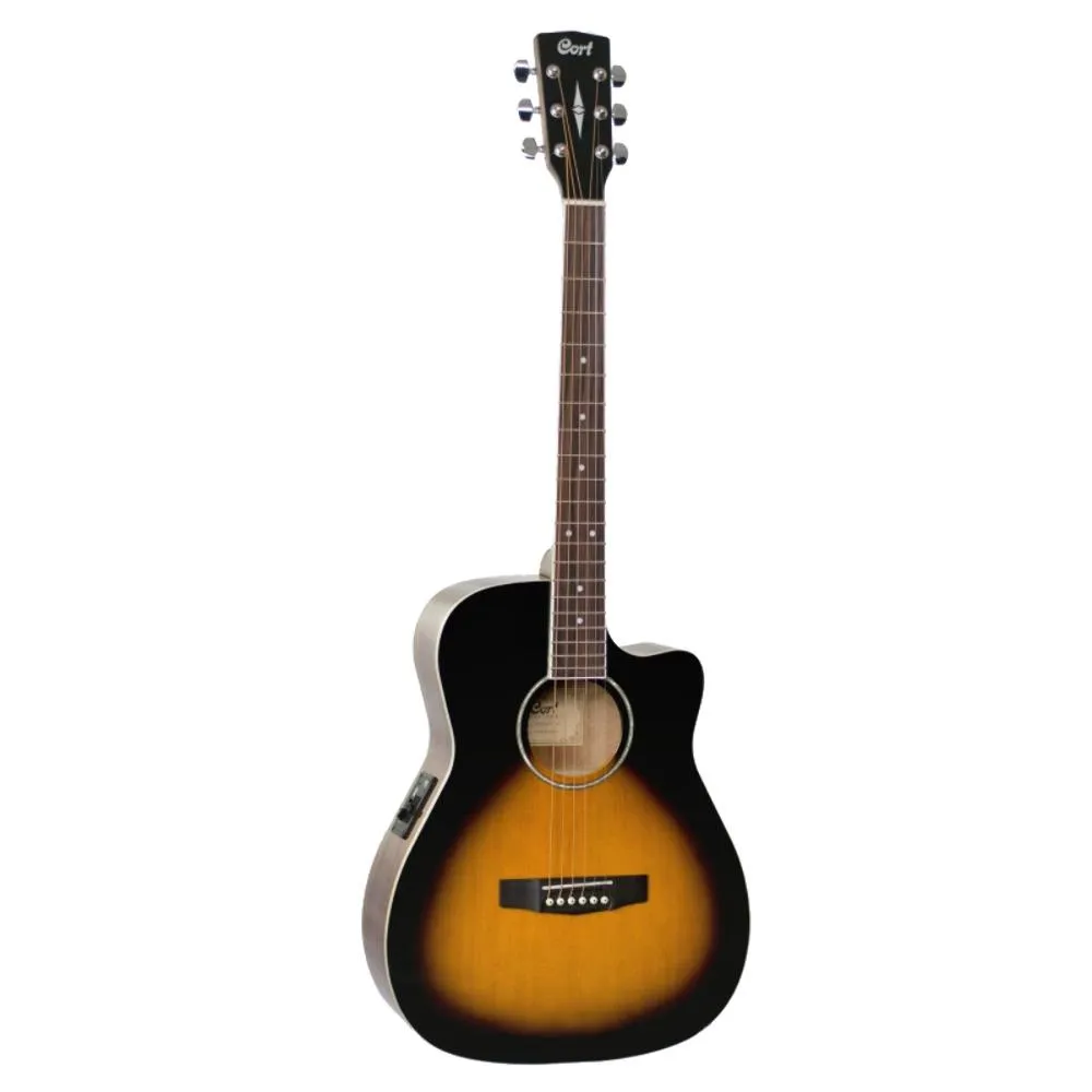 Cort AF520CE VS Cutaway Acoustic / Electric Guitar Vintage Sunburst C/w Pickup