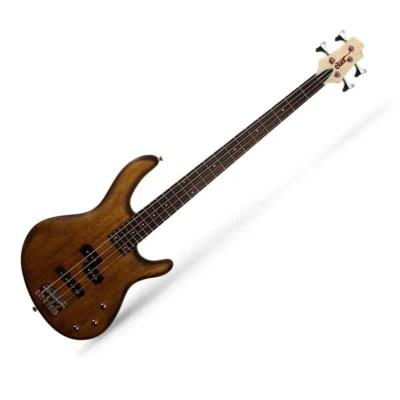 Cort Action Junior Short Scale Bass Guitar Open Pore Walnut