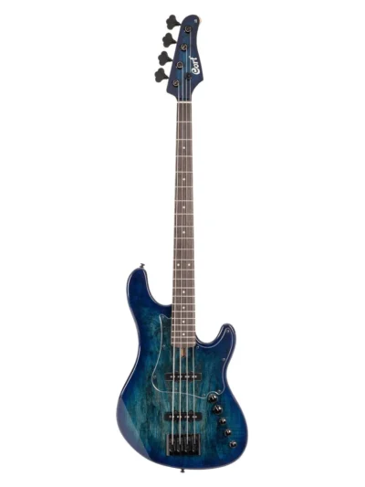 Cort GB-Fusion 5 String Electric Bass Guitar - Blue Burst W/ Grey Bag