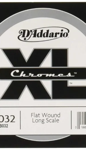 D'Addario CB032 XL Chromes Bass Guitar Single String, .032 - CB032 Long Scale
