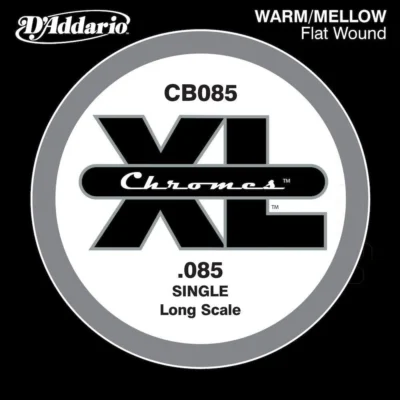 D'Addario CB085 Chromes Bass Guitar Single String, Long Scale .085