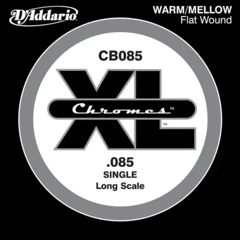 D'Addario CB085 Chromes Bass Guitar Single String, Long Scale .085