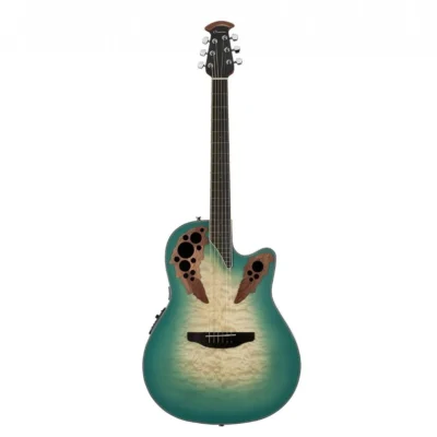Ovation CE44X-9B Celebrity Elite Exotic Acoustic / Electric Guitar - Mint Green