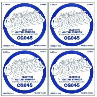 4 Packs D'Addario CG045 Flat Wound Electric Guitar Single String .045