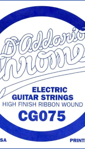 D'Addario CG075 Flat Wound Electric Guitar Single String .075