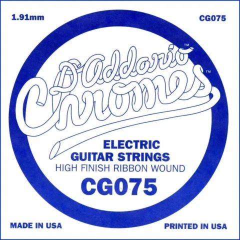 D'Addario CG075 Flat Wound Electric Guitar Single String .075