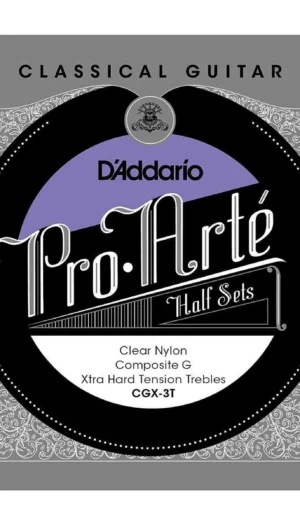 D'Addario CGX-3T Pro-Arte Clear Nylon w/ Composite G Classical Guitar Half Set,