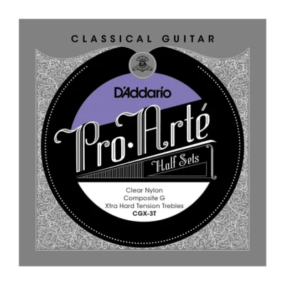 D'Addario CGX-3T Pro-Arte Clear Nylon w/ Composite G Classical Guitar Half Set,