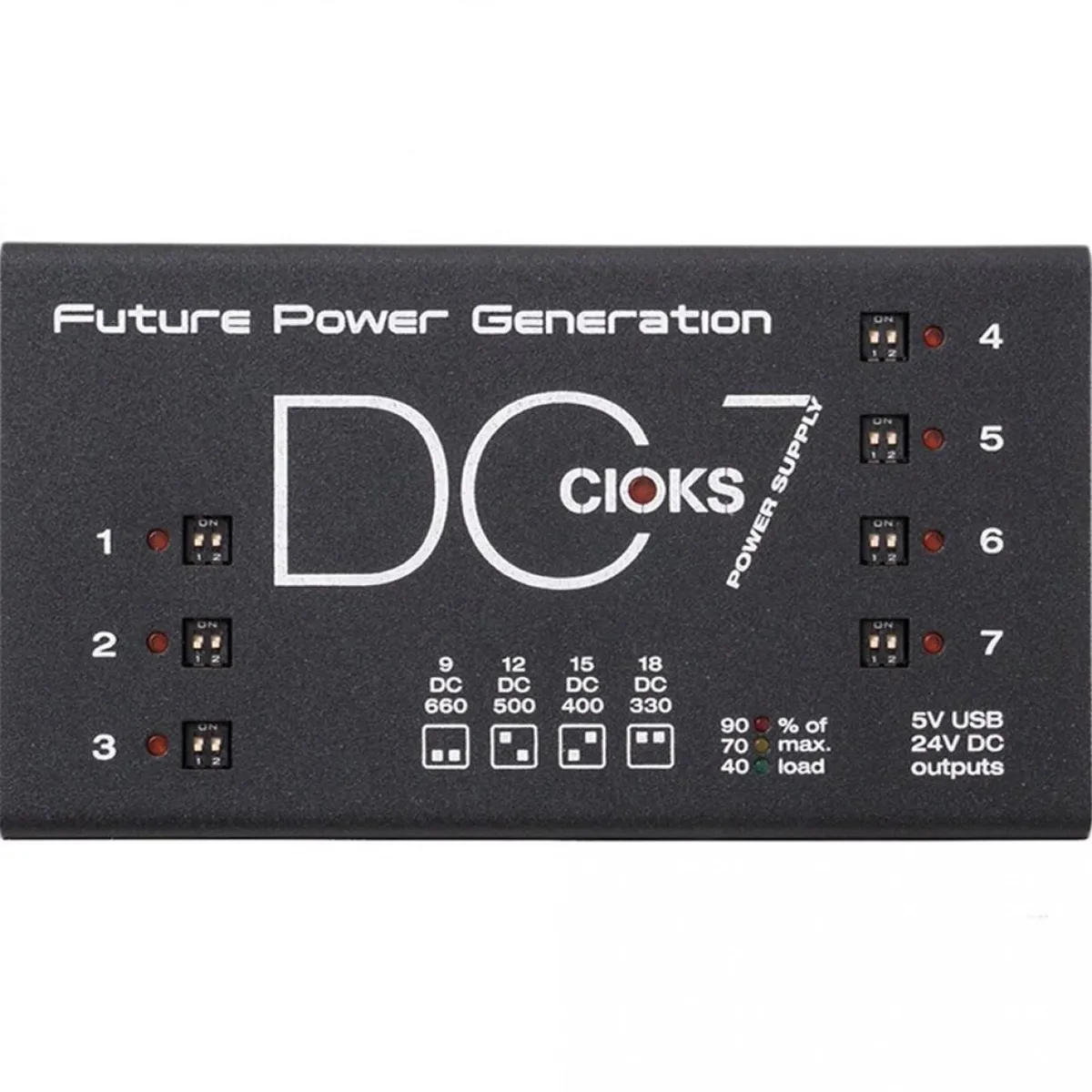 CIOKS DC7 9V / 12V / 15V / 18V DC Universal Power Supply with 7 Isolated Outputs