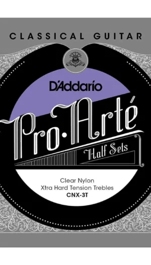 D'Addario CNX-3T Pro-Arte Clear Nylon Classical Guitar Half Set, Extra Hard Tens