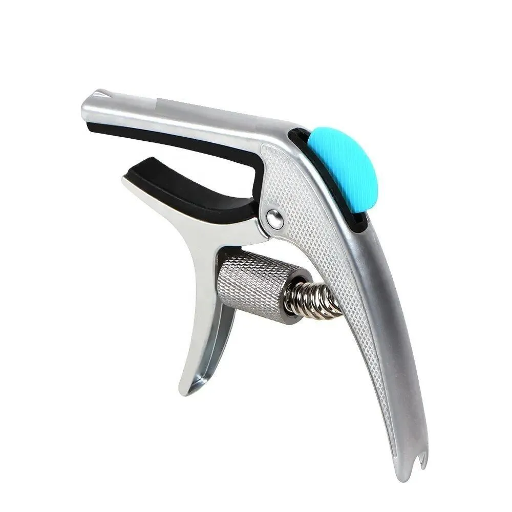 BBT Trigger Capo For Acoustic / Electric Guitar - Tension adjustable - Silver