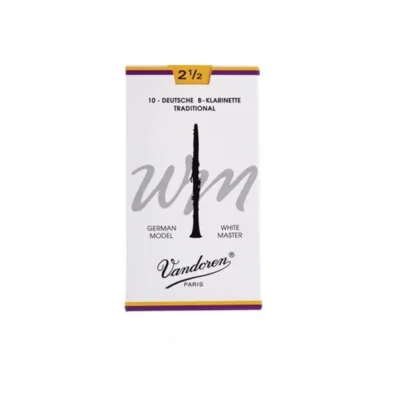 Vandoren White Master Traditional Bb Clarinet Reeds Strength 2.5 German Model 10 Reeds