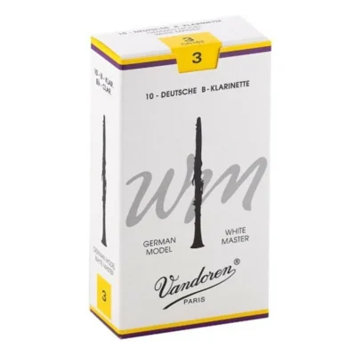 Vandoren CR163 Bb Clarinet White Master Reeds Strength 3; Box of 10