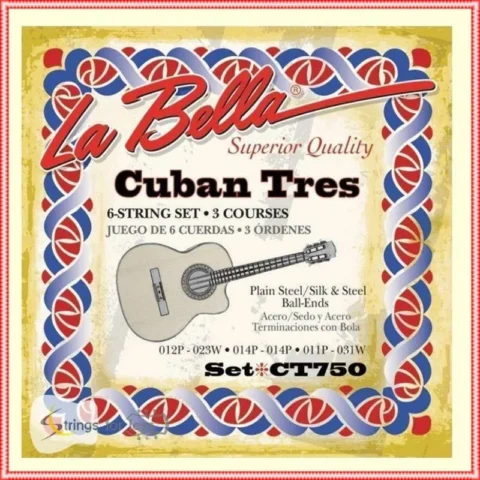 La Bella CT750 Silk & Steel 6-String 3 courses Cuban Tres Strings