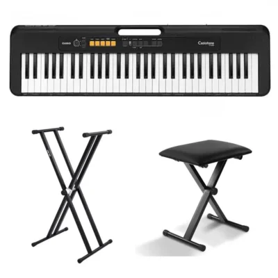 Casio CT-S100BK Casiotone Keyboard - Black + Keyboard Stand + keyboard Stool