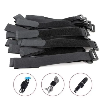 15 x Cable Ties Fastener Tape Self Aadhesive Hook Loop 2.5cm Width Nylon Reverse Buckle Strap