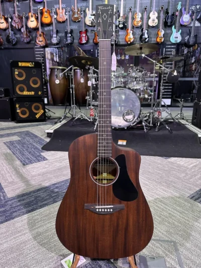 Fenech Guitars Delta Blues D78  Acoustic / Electric Guitar - Bourbon Stain