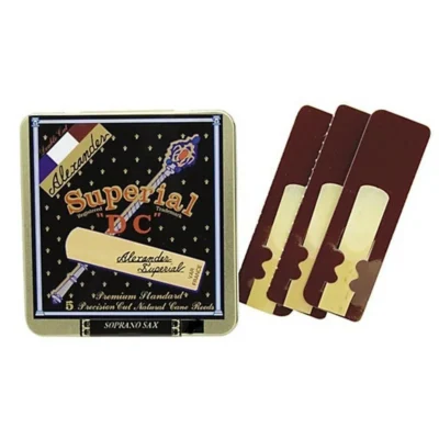 Alexander Reeds Superial  DC Soprano Sax Reeds Tin of 5, Strength 3.5