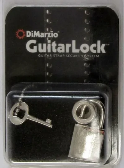 DiMarzio DD2100N GuitarLock Guitar Strap Lock Security System - NICKEL
