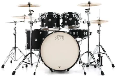 DW Design Series 5-piece Shell Pack - Satin Black Inc Snare
