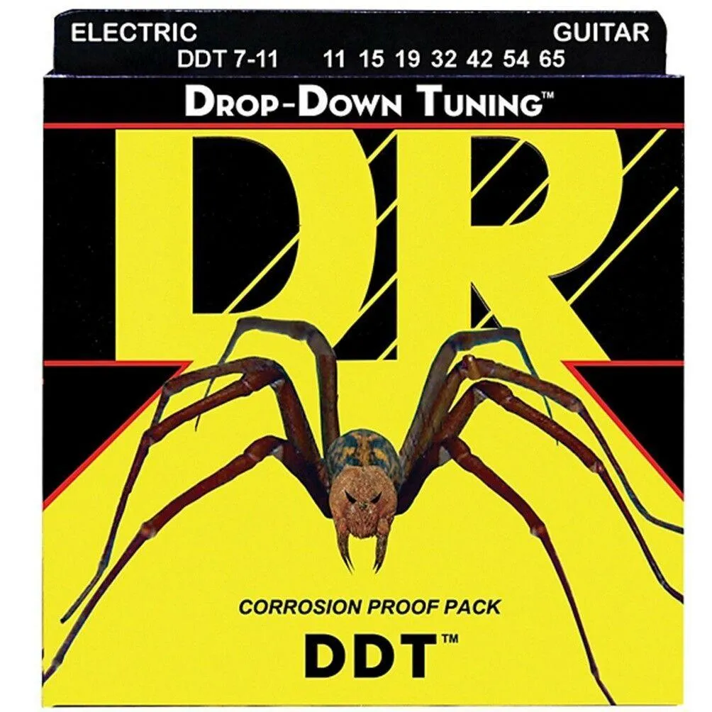 DR Strings DDT7-11 Drop Down Tuning 7-String Extra Heavy Guitar strings 11-65