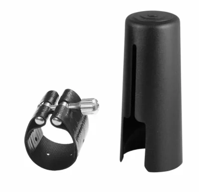 Rovner 1E Dark Ligature with Cap for " Eb Clarinet " or Bb German Nickel Fittings