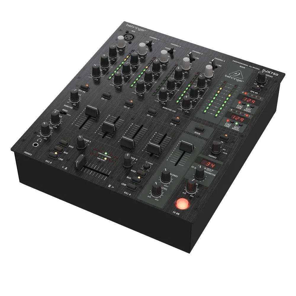 The Behringer Professional 5-Channel Digital DJX750 Pro DJ Mixer With Effects