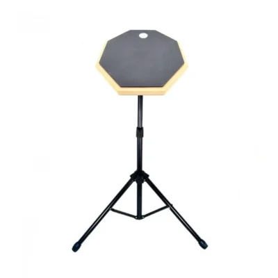 BBT 10 inch Drum Practice Pad - Black with Tripod Stand