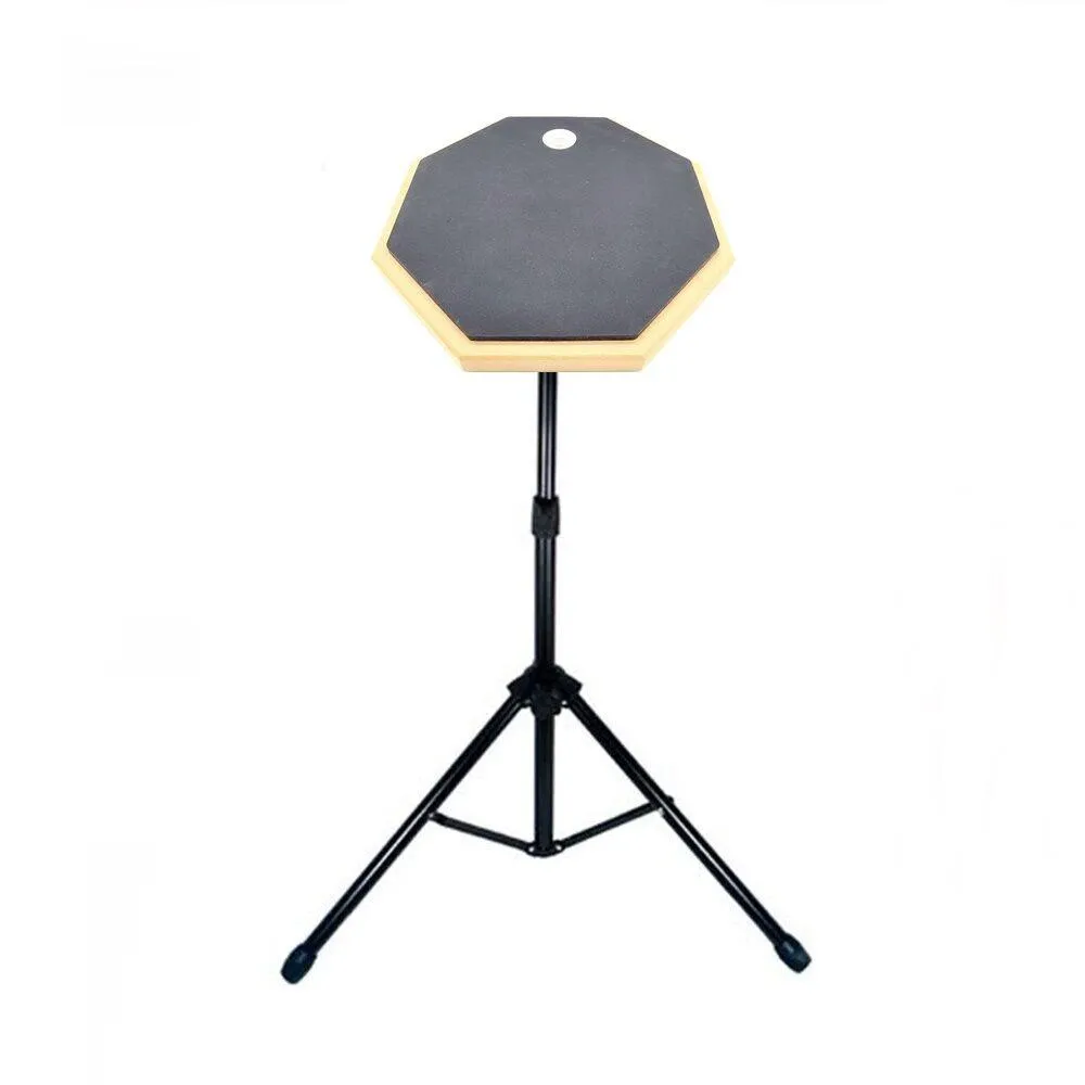 BBT 10 inch Drum Practice Pad - Black with Tripod Stand