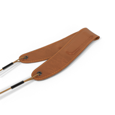 D'Addario Woodwinds Padded Leather Neck Strap, Tenor/Baritone, Brown/Brass
